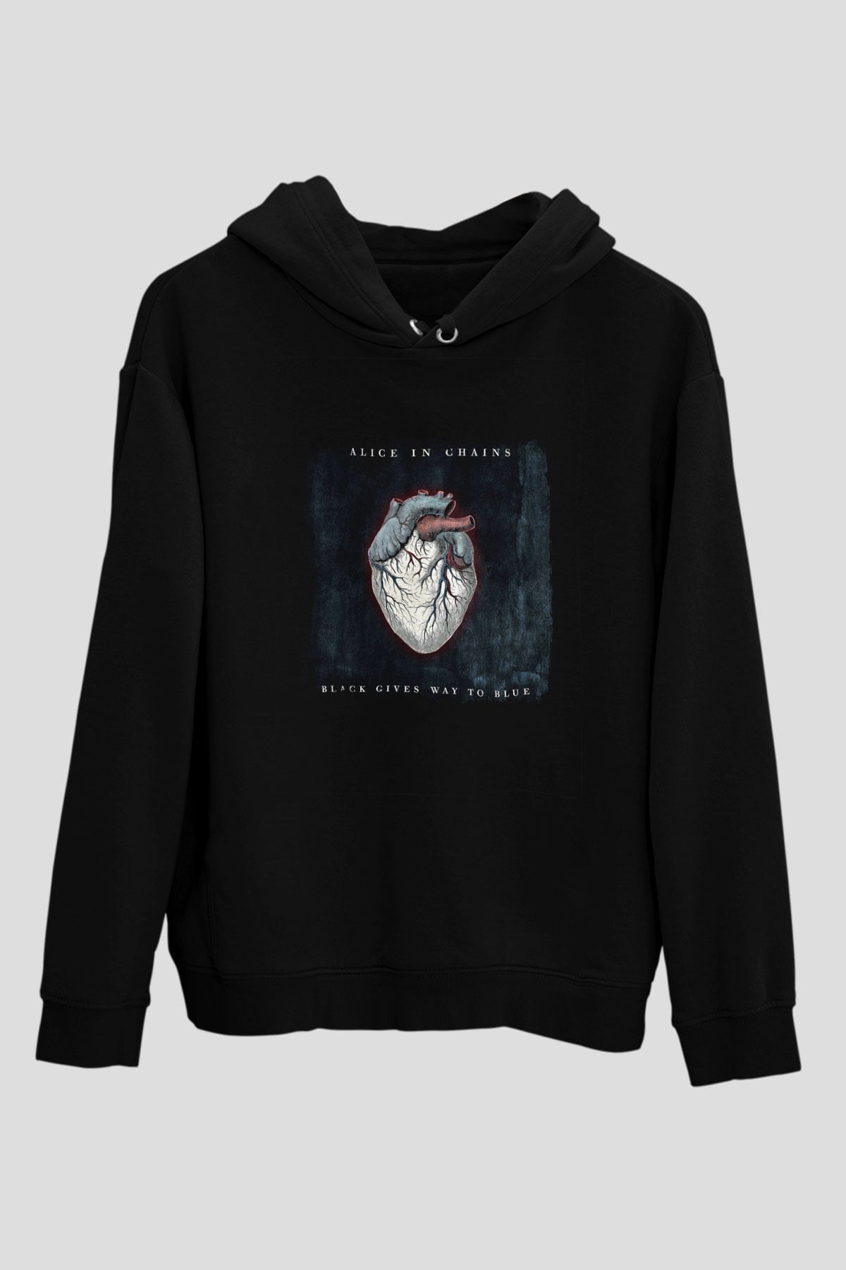 Alice in Chains Baskılı Unisex Siyah Hoodie