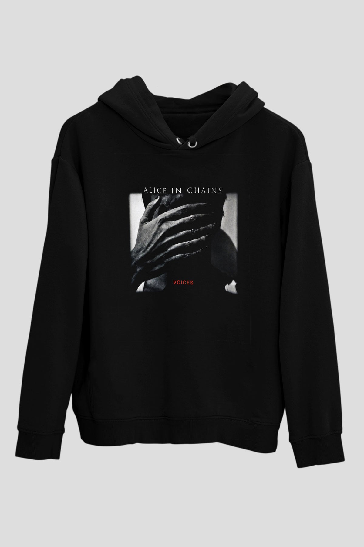 Alice in Chains Baskılı Unisex Siyah Hoodie