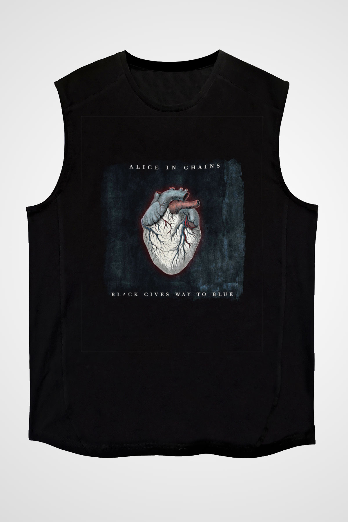 Alice in Chains Baskılı Unisex Siyah Kolsuz Tişört