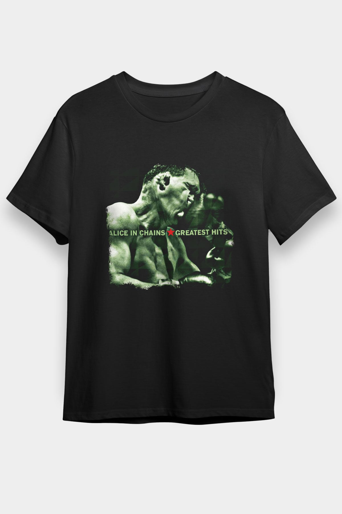 Alice in Chains Baskılı Unisex Siyah Tişört