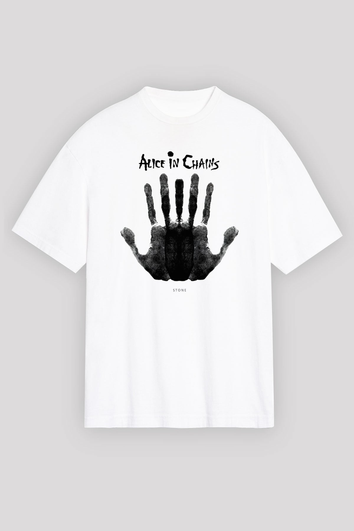 Alice in Chains Beyaz Unisex Oversize Tişört T-Shirt