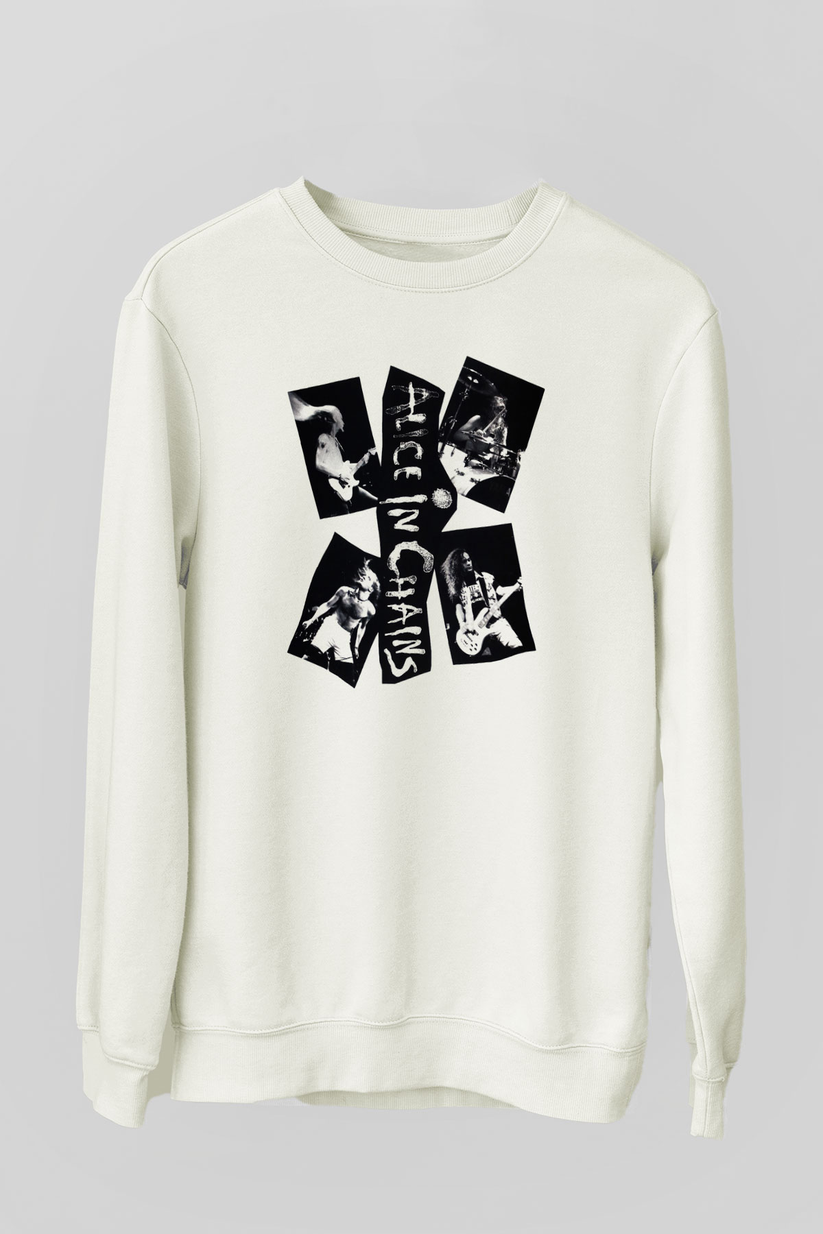 Alice in Chains Beyaz Unisex Sweatshirt