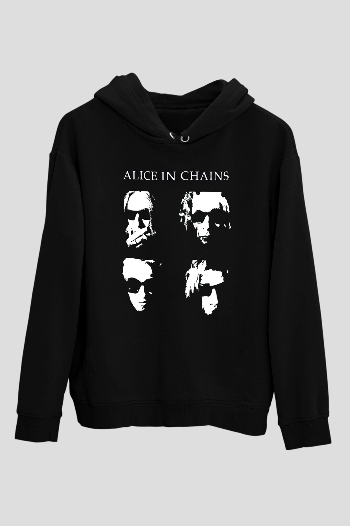 Alice in Chains Siyah Unisex Kapüşonlu Sweatshirt