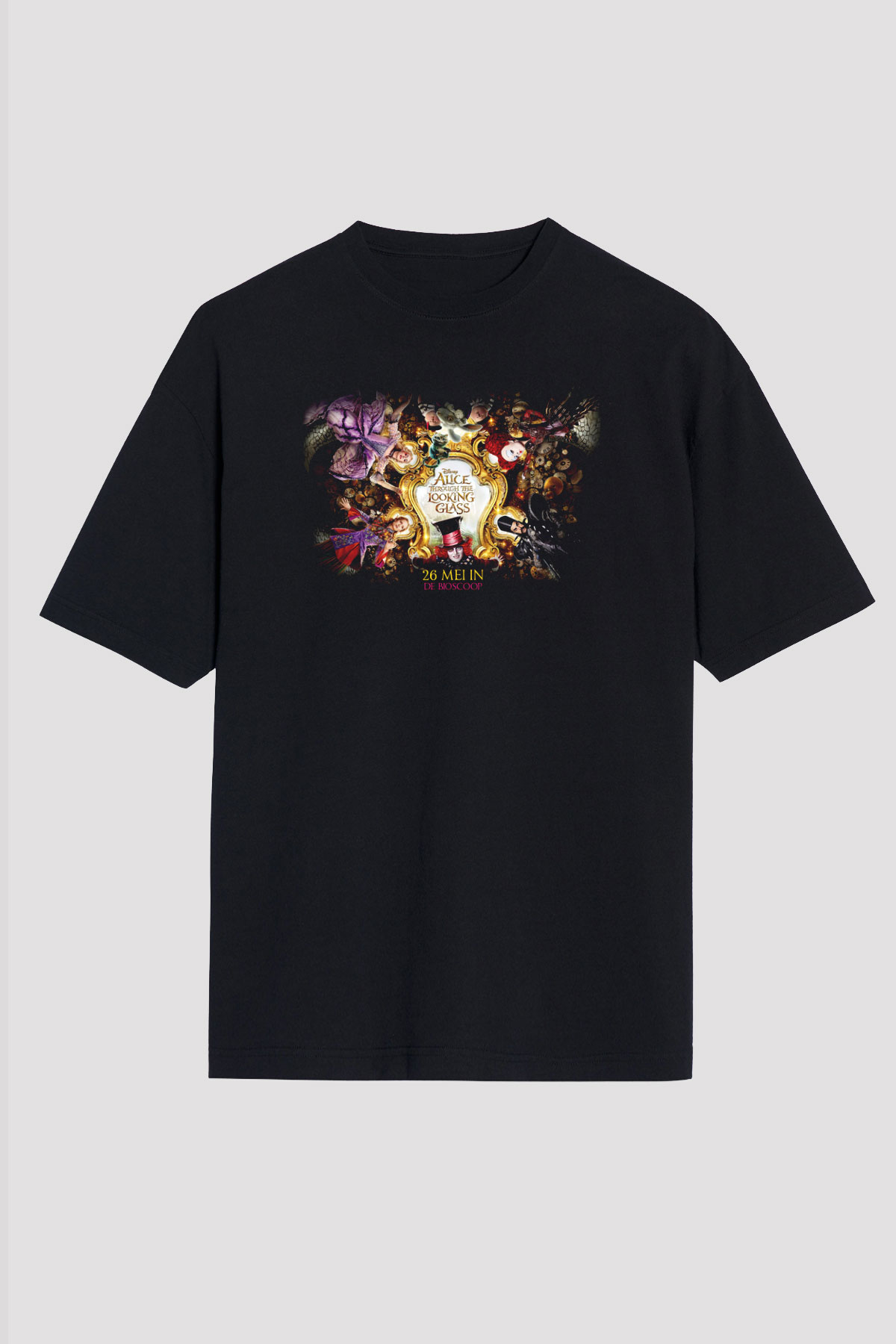 Alice in Wonderland Siyah Unisex Tişört T-Shirt