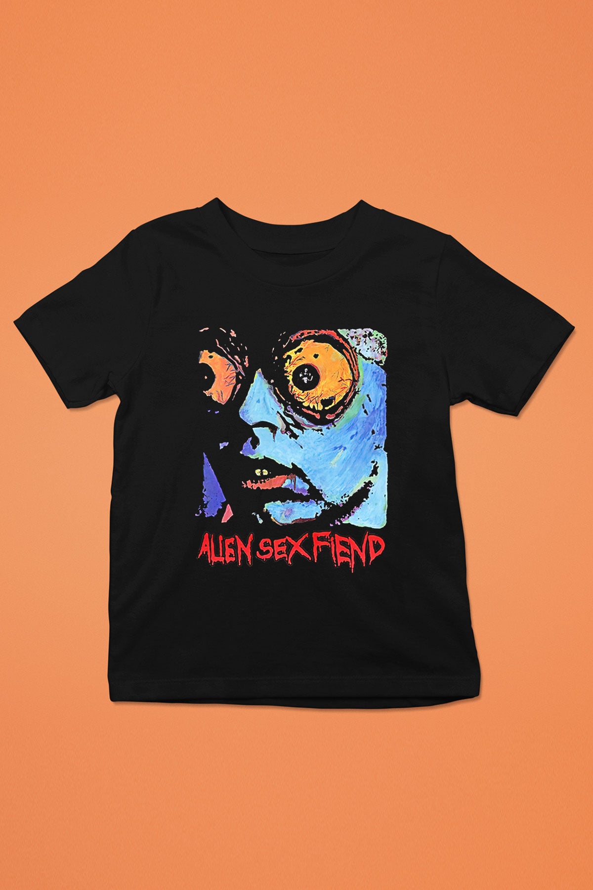 Alien Sex Fiend Baskılı Unisex Siyah Çocuk Tişört - Tshirt