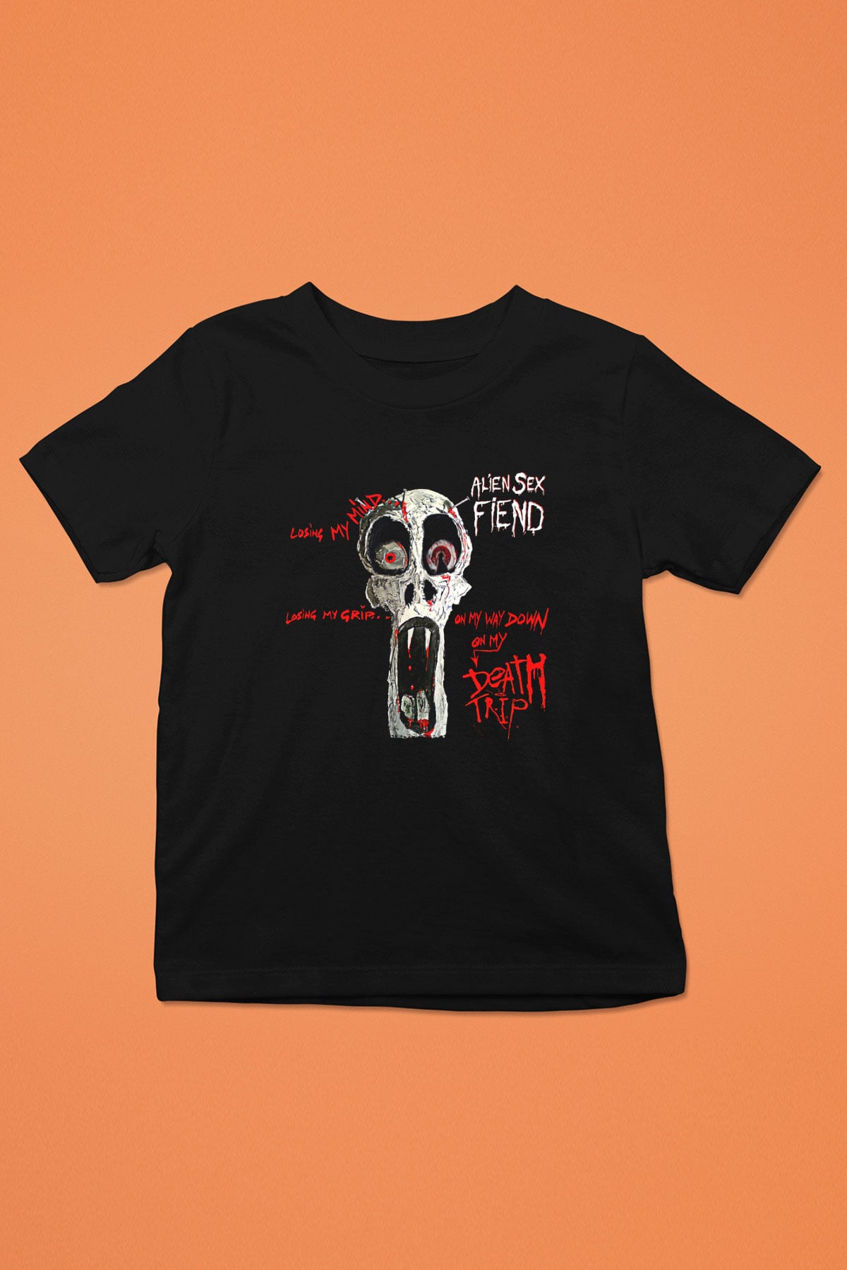 Alien Sex Fiend Baskılı Unisex Siyah Çocuk Tişört - Tshirt