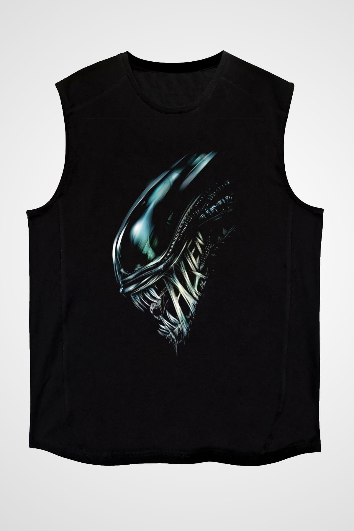 Alien Siyah Unisex Kolsuz Tişört