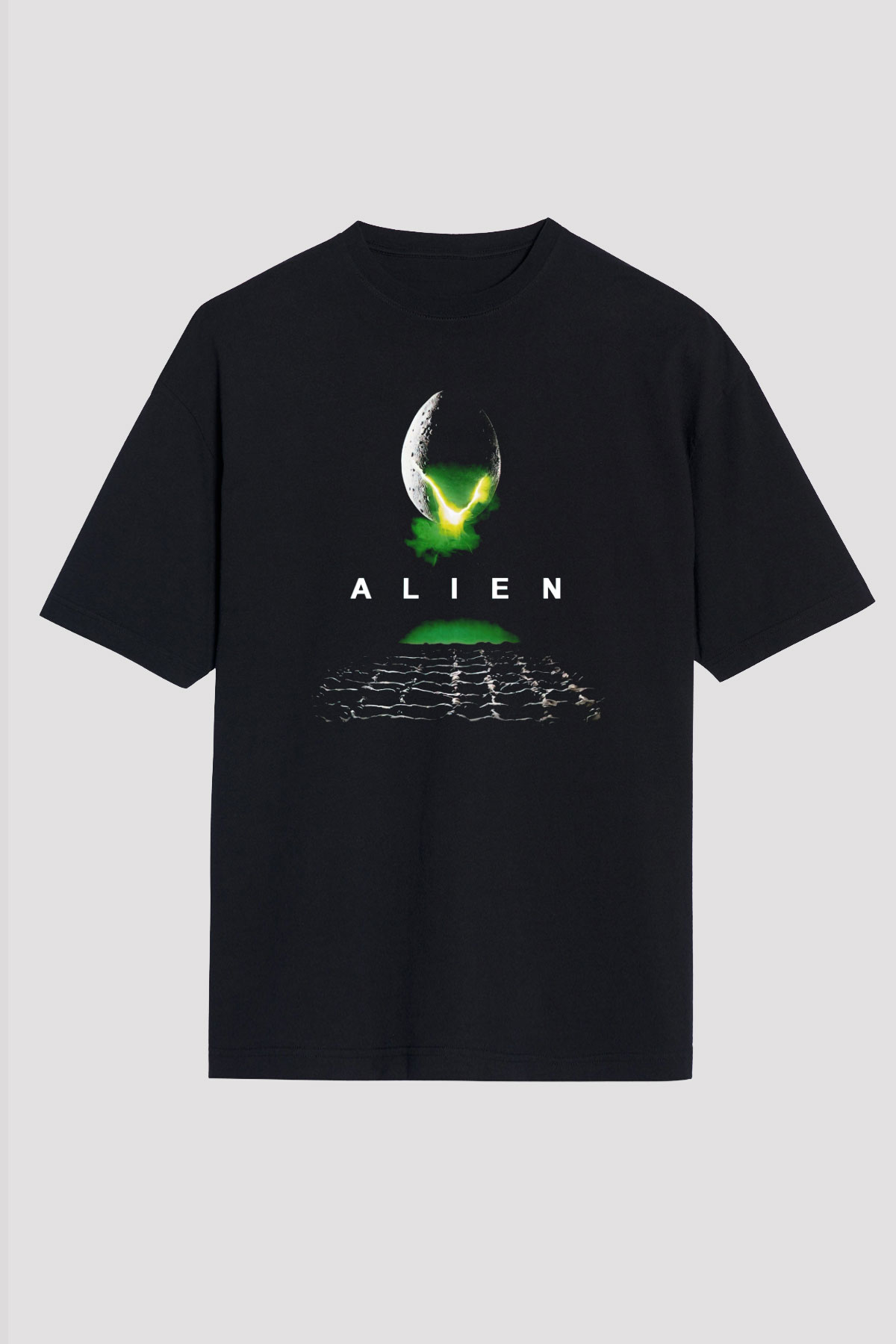 Alien Siyah Unisex Oversize Tişört T-Shirt