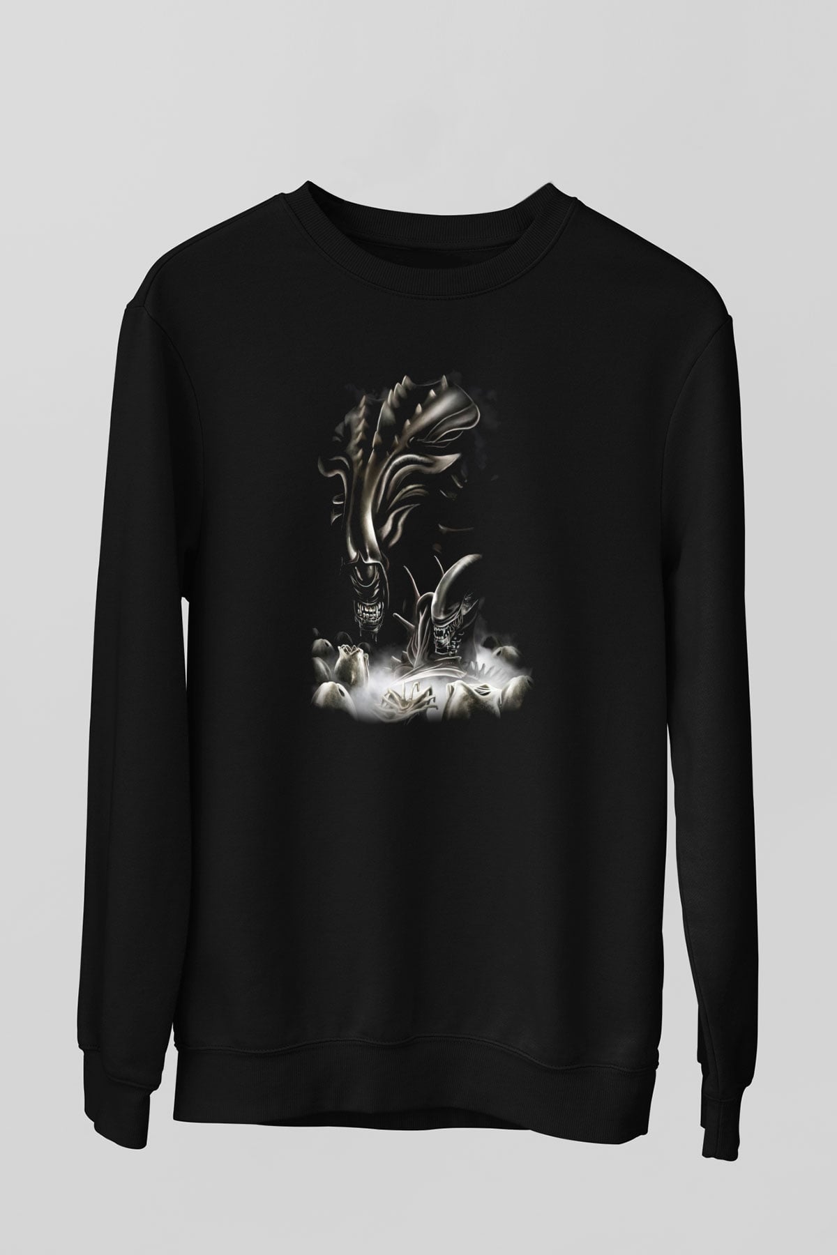 Alien Siyah Unisex Sweatshirt