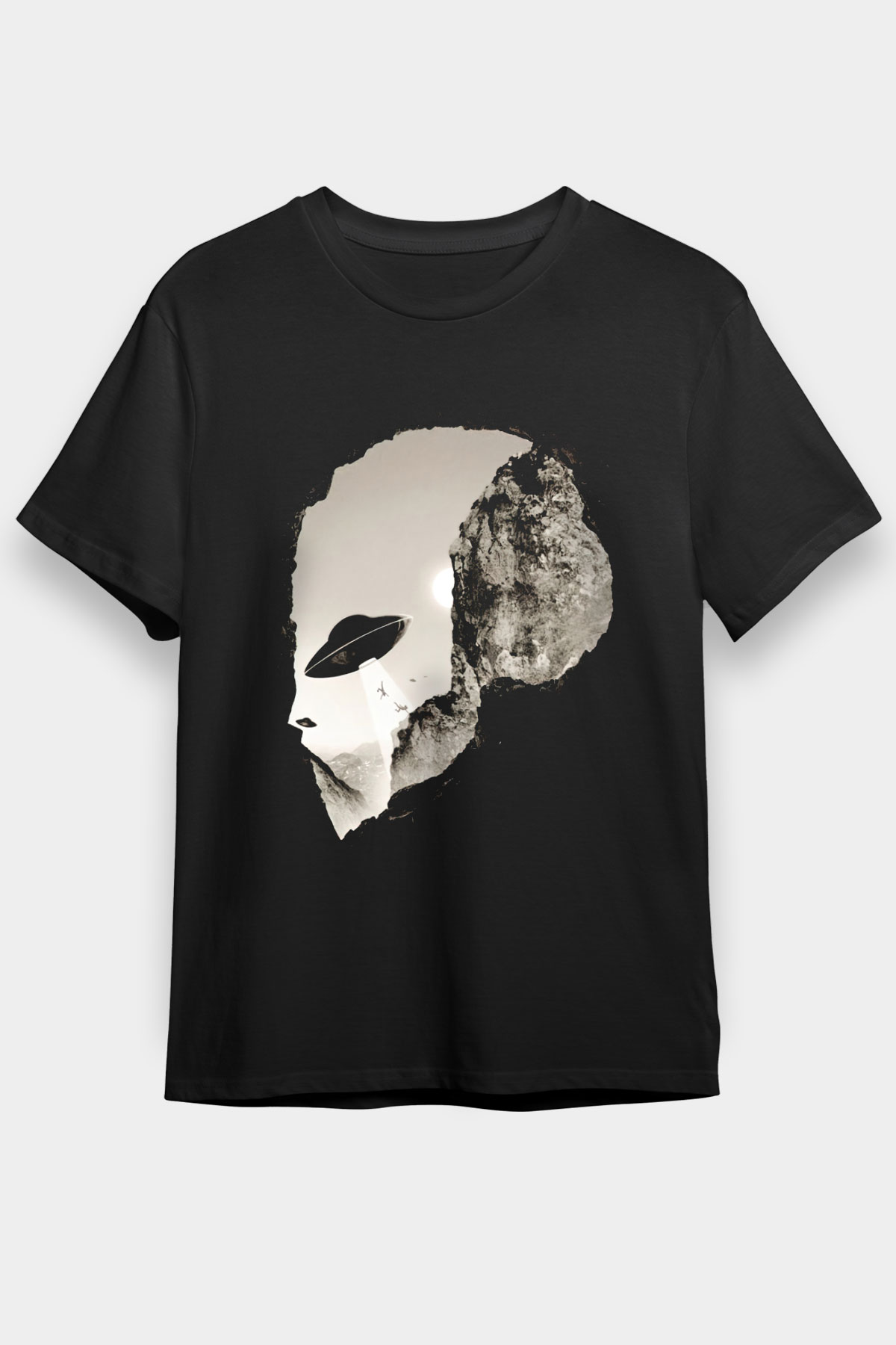 Alien Siyah Unisex Graphic Tee - STREETWEAR