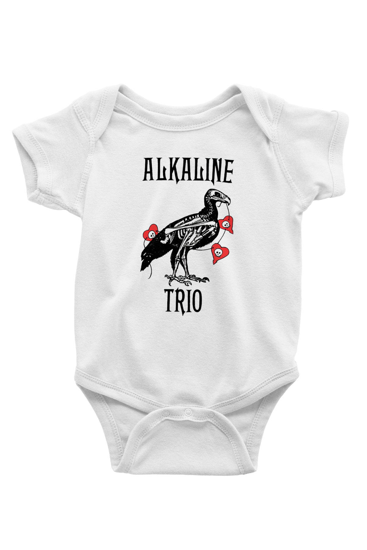 Alkaline Trio Baskılı Beyaz Unisex Bebek Body - Zıbın