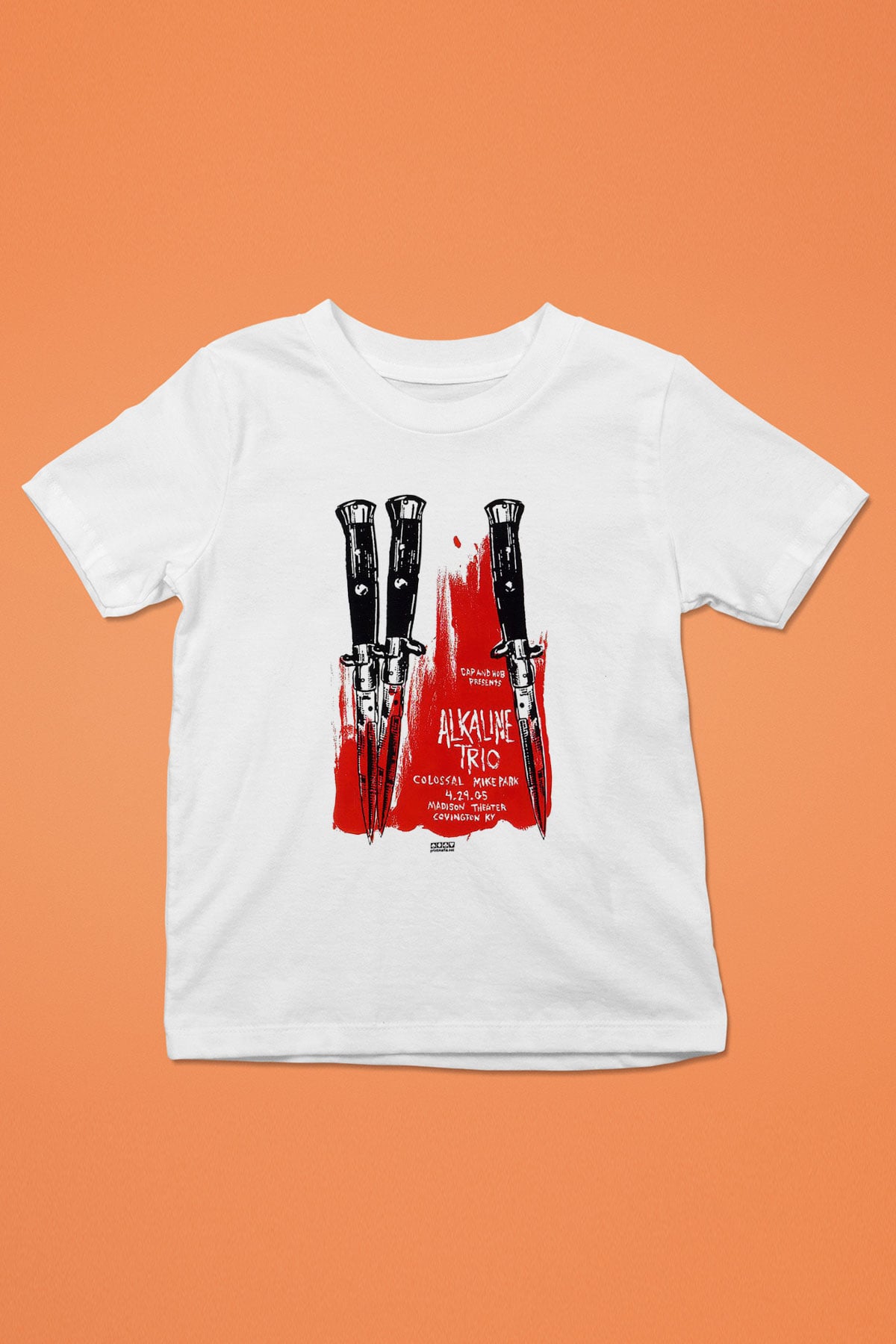 Alkaline Trio Baskılı Beyaz Unisex Çocuk Tişört