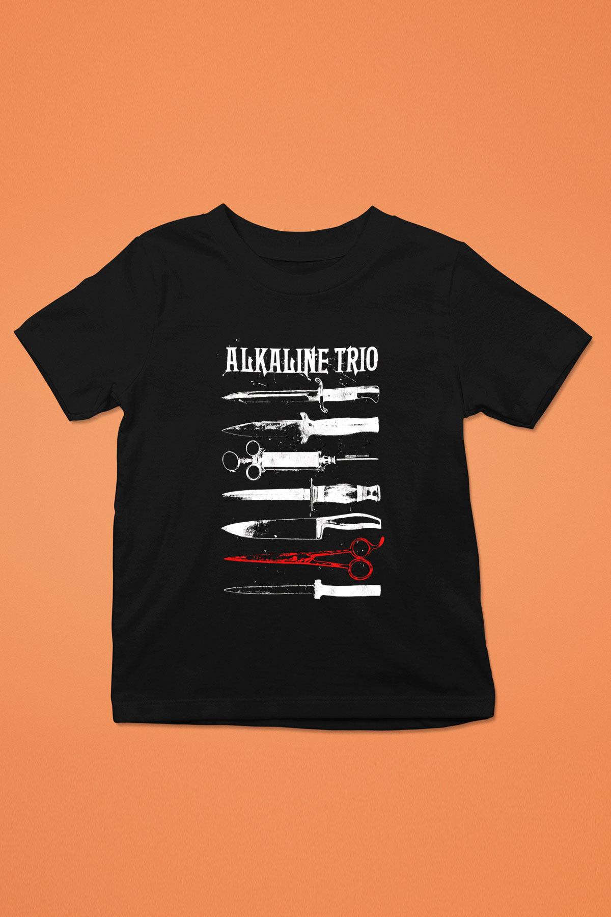 Alkaline Trio Baskılı Siyah Unisex Çocuk Tişört