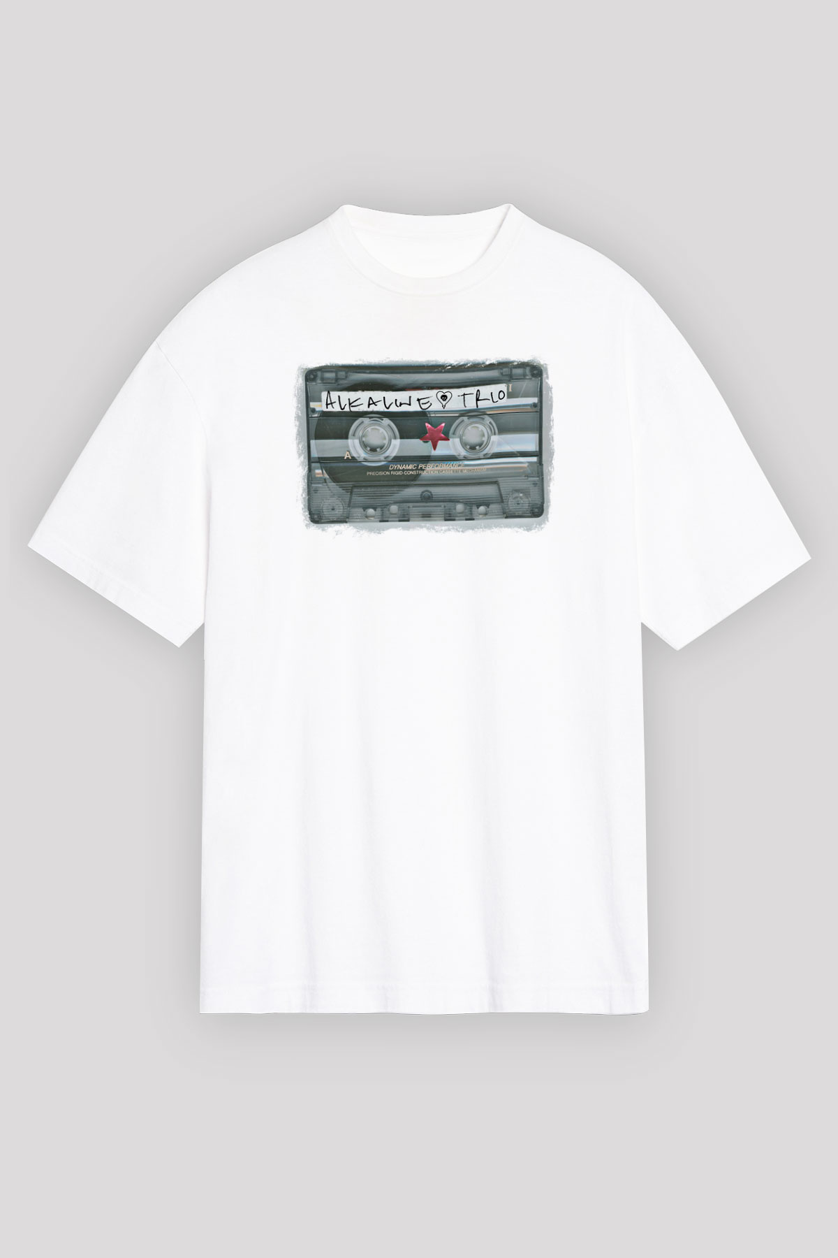 Alkaline Trio Baskılı Unisex Beyaz Oversize Tişört