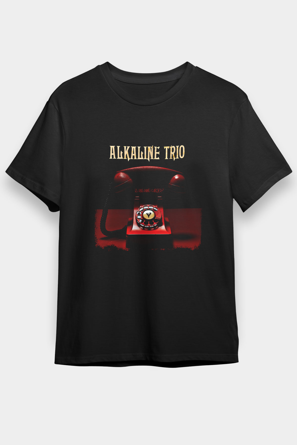 Alkaline Trio Baskılı Unisex Siyah Tişört