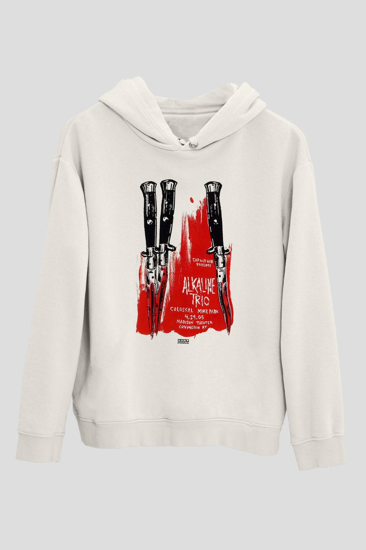 Alkaline Trio Beyaz Unisex Kapşonlu Sweatshirt