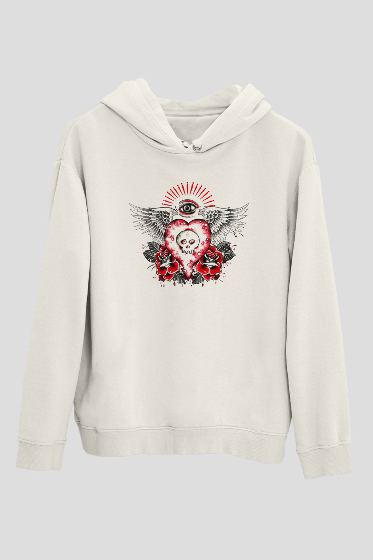Alkaline Trio Beyaz Unisex Kapüşonlu Sweatshirt