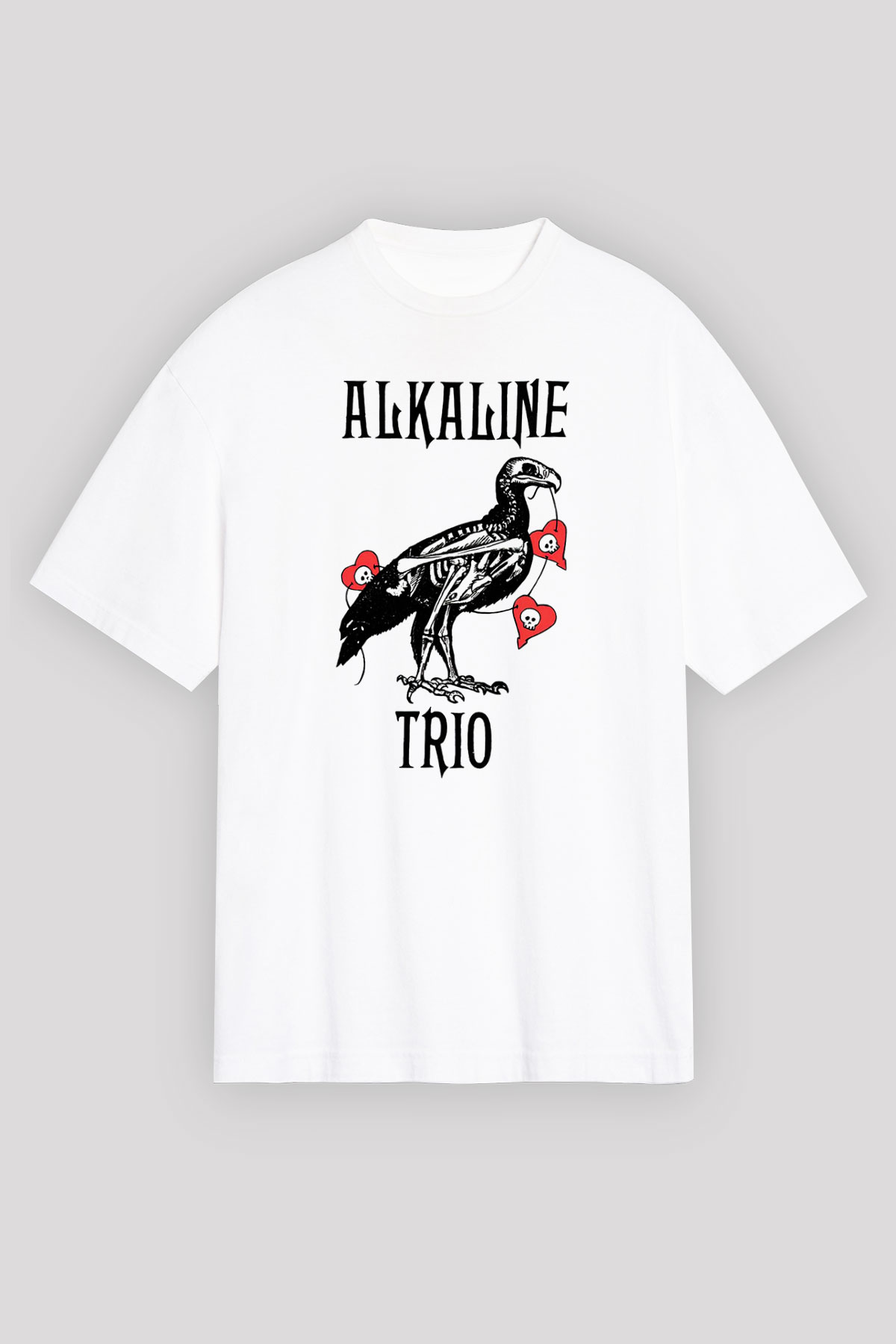 Alkaline Trio Beyaz Unisex Oversize Tişört T-Shirt