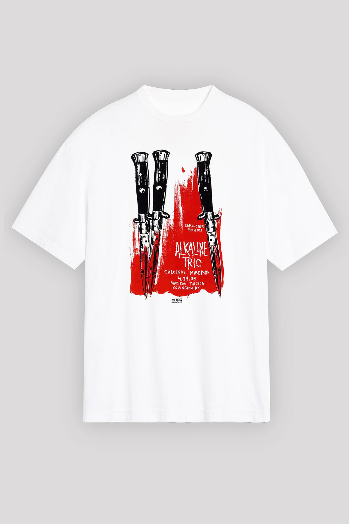 Alkaline Trio Beyaz Unisex Oversize Tişört T-Shirt
