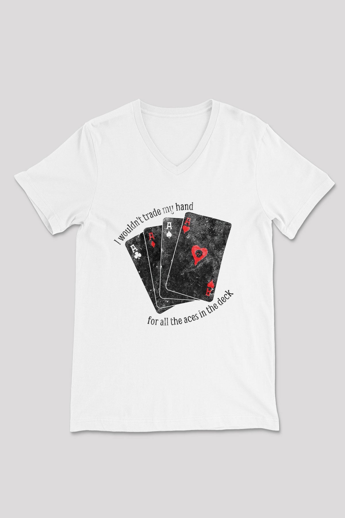 Alkaline Trio Beyaz Unisex V Yaka Tişört T-Shirt