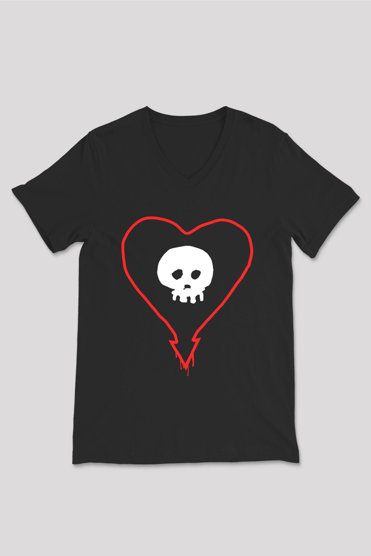 Alkaline Trio Siyah Unisex V Yaka Tişört T-Shirt