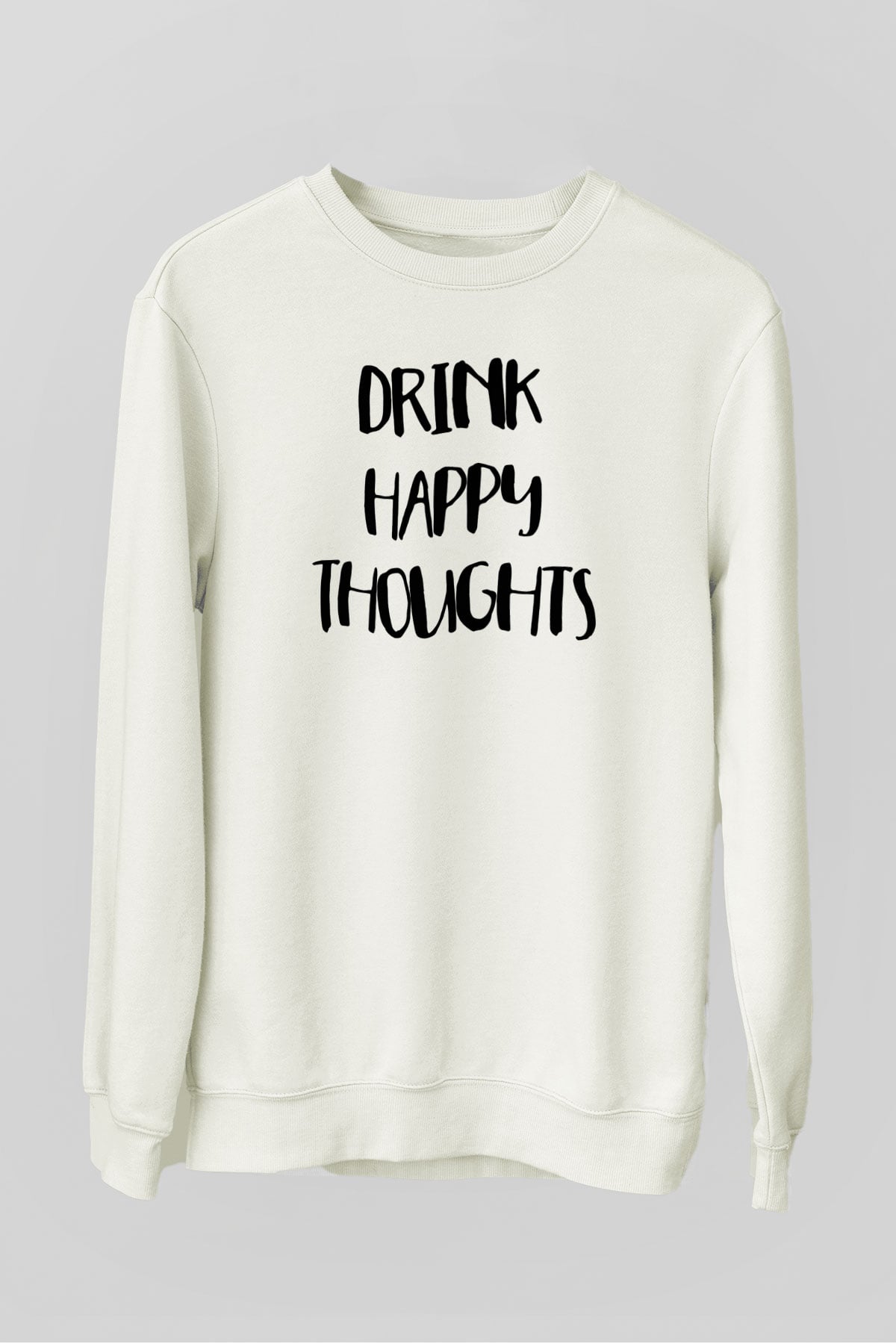 Alkol Beyaz Unisex Sweatshirt