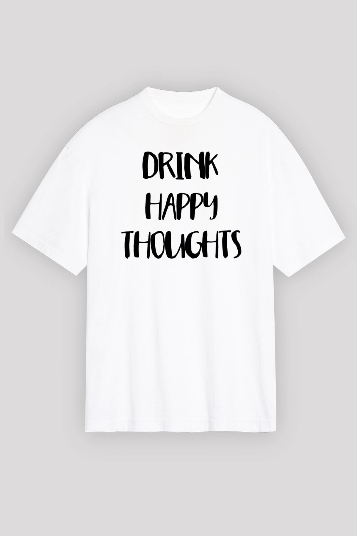 Alkol Beyaz Unisex Tişört T-Shirt - TişörtFabrikası
