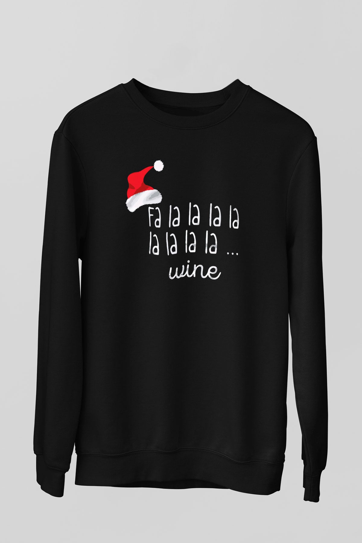 Alkol Siyah Unisex Sweatshirt