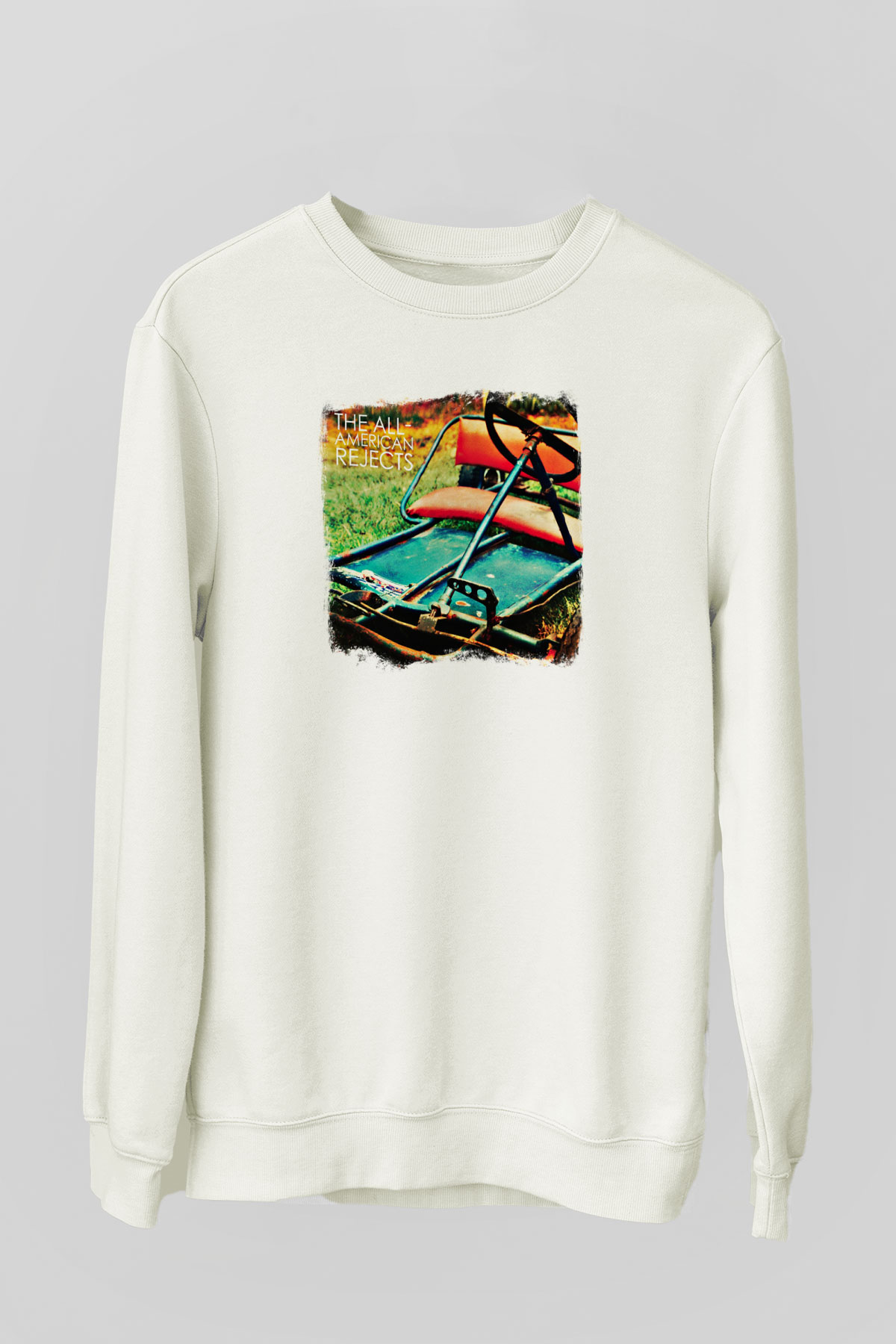 All-American Rejects Baskılı Unisex Beyaz Sweatshirt