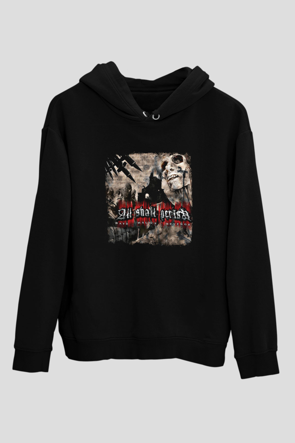 All Shall Perish Baskılı Unisex Siyah Hoodie