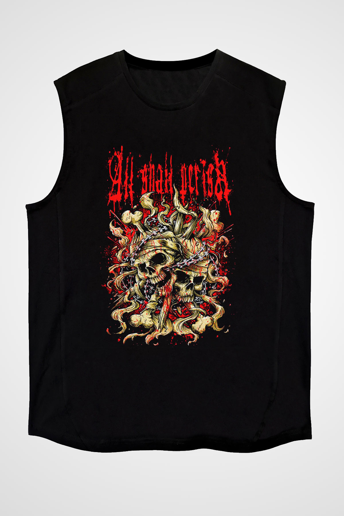 All Shall Perish Siyah Unisex Kolsuz Tişört