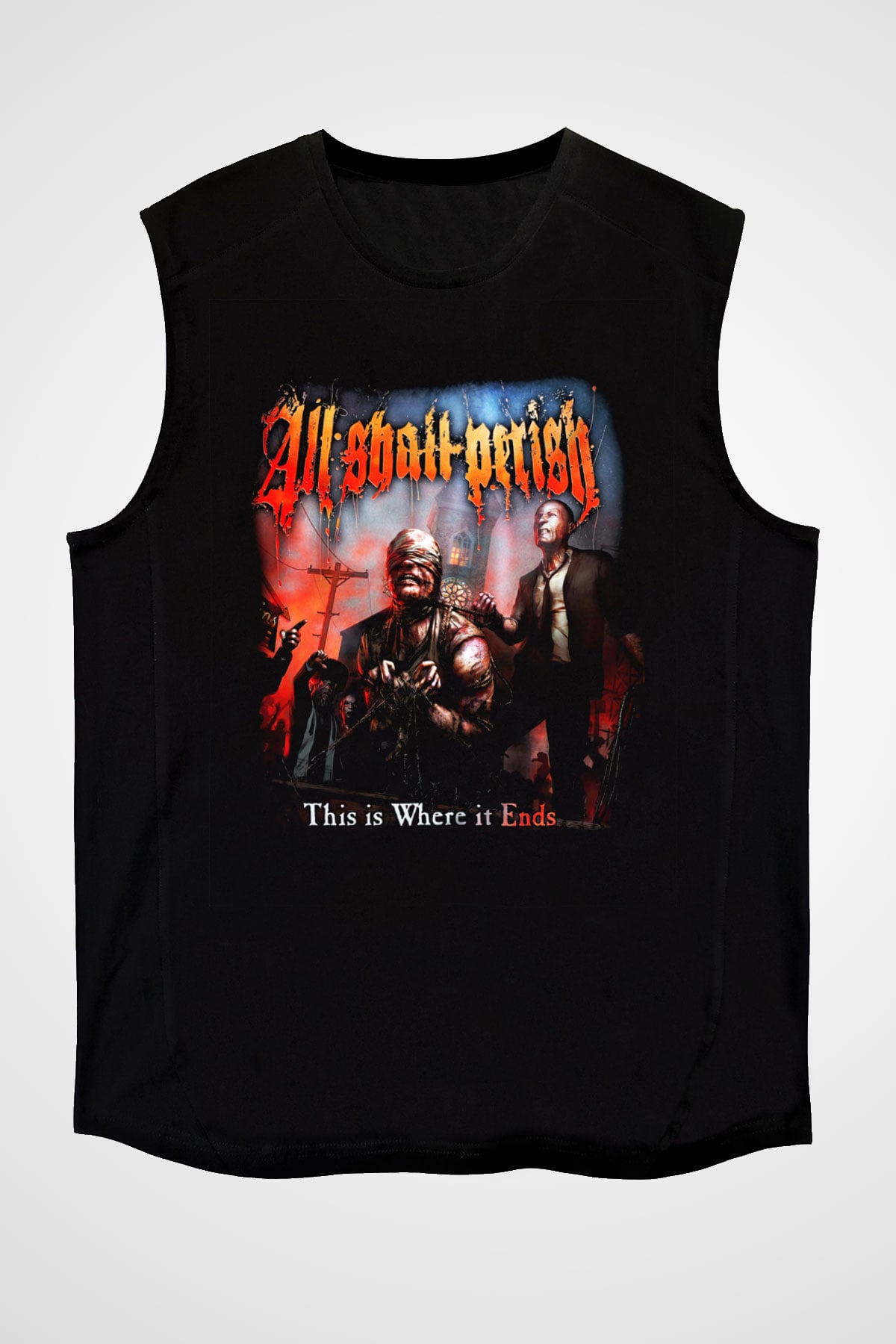 All Shall Perish Siyah Unisex Kolsuz Tişört