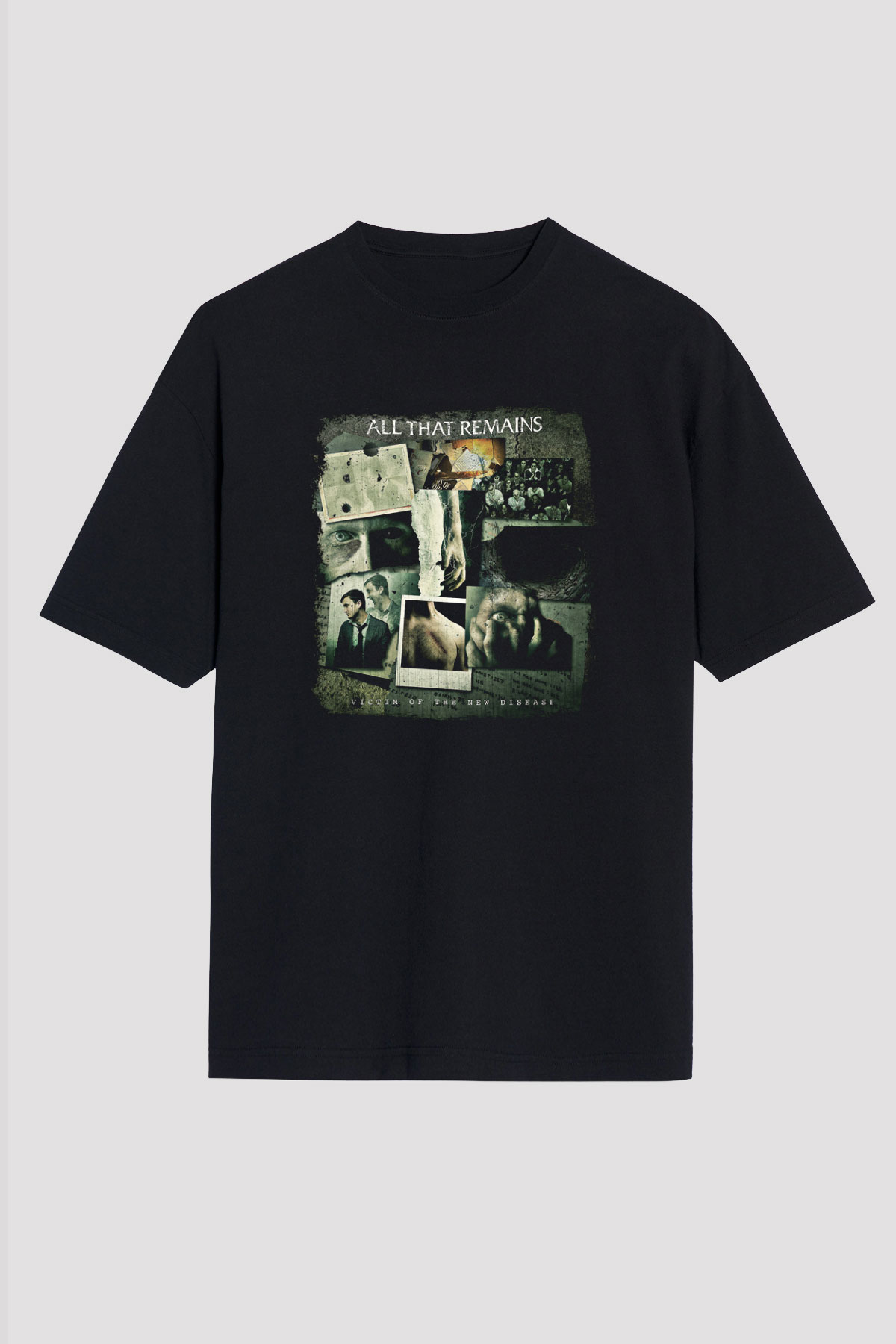 All That Remains Baskılı Unisex Siyah Oversize Tişört