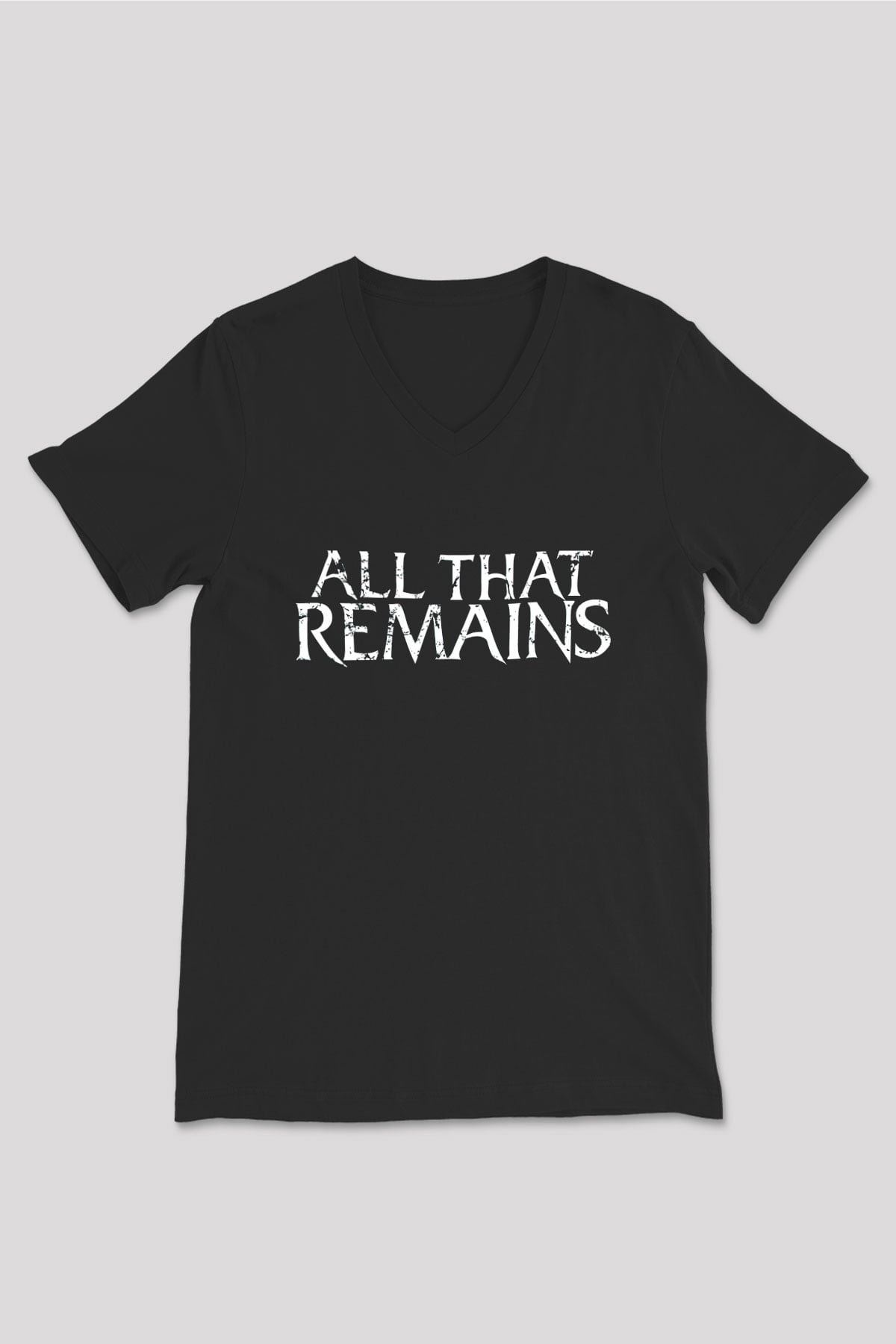 All That Remains Siyah Unisex V Yaka Tişört T-Shirt