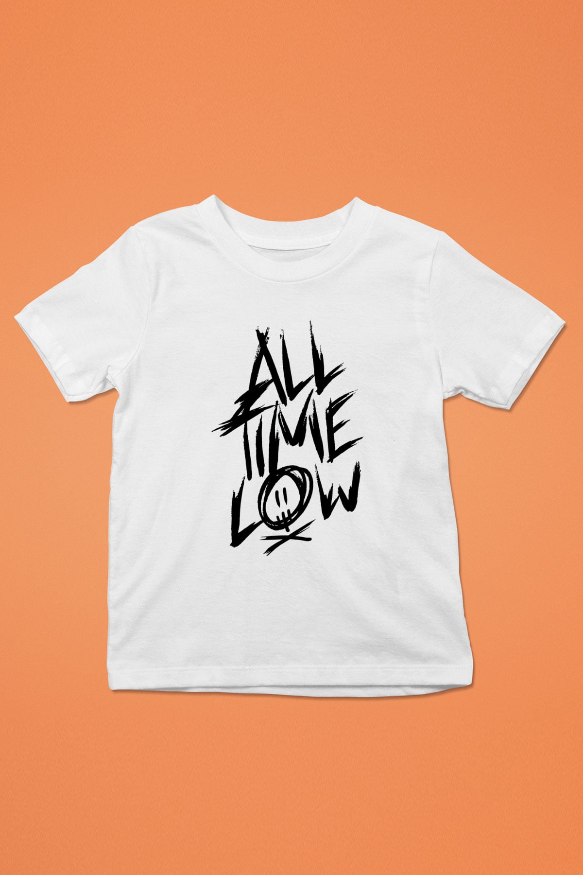 All Time Low Baskılı Beyaz Unisex Çocuk Tişört