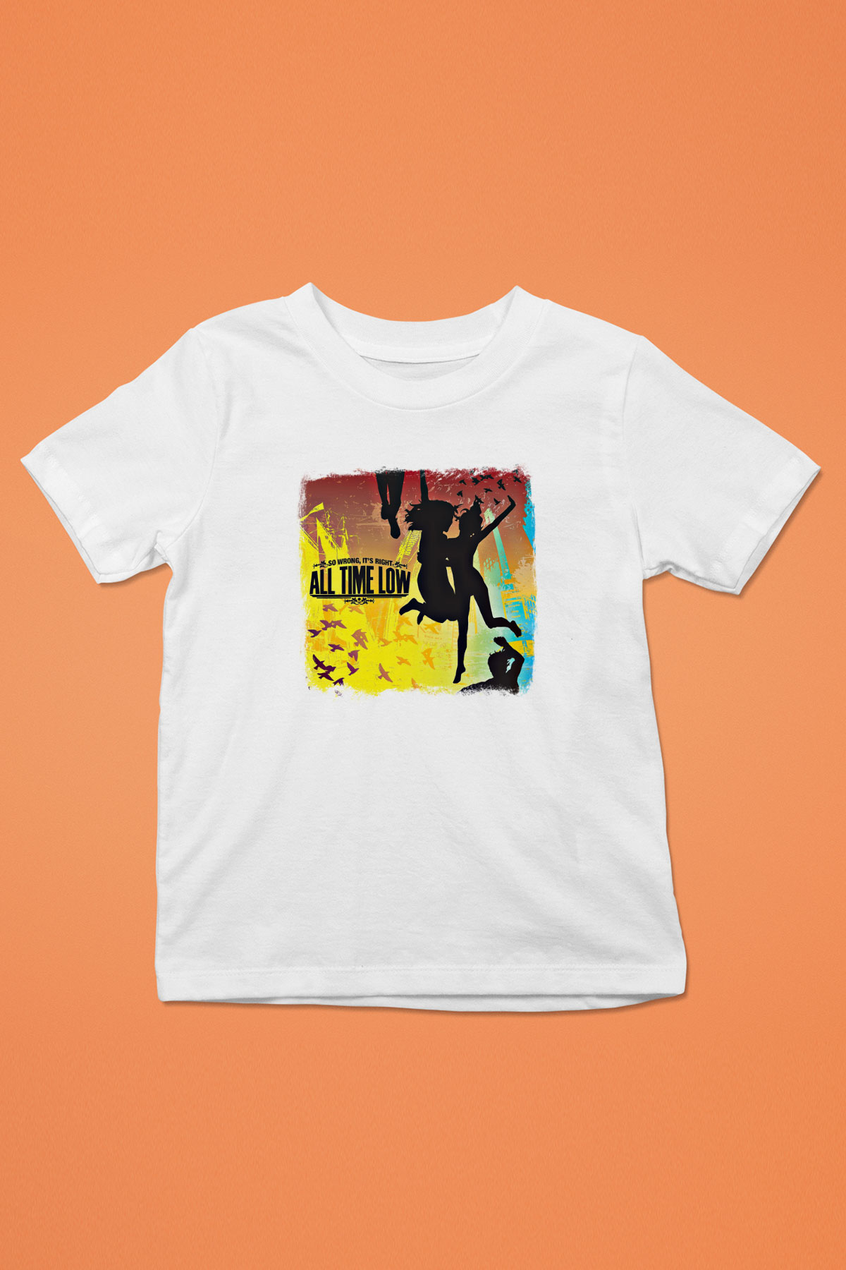 All Time Low Baskılı Unisex Beyaz Çocuk Tişört