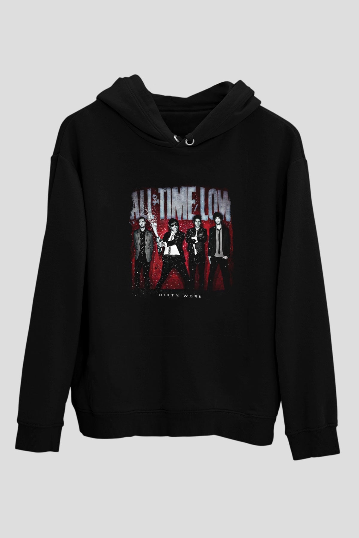 All Time Low Baskılı Unisex Siyah Hoodie