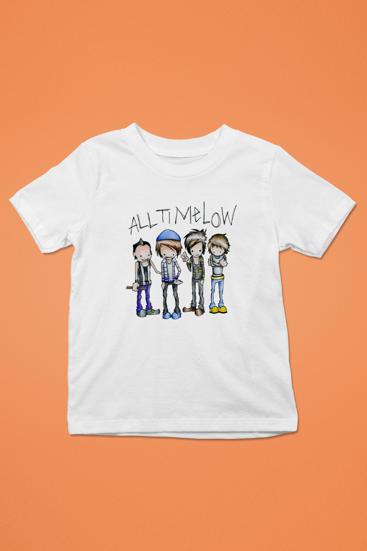 All Time Low Beyaz Unisex Çocuk Tişört