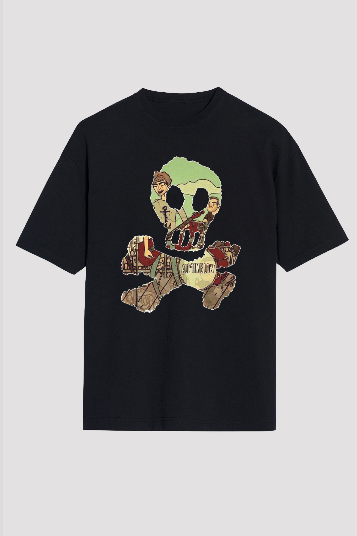 All Time Low Siyah Unisex Oversize Tişört T-Shirt