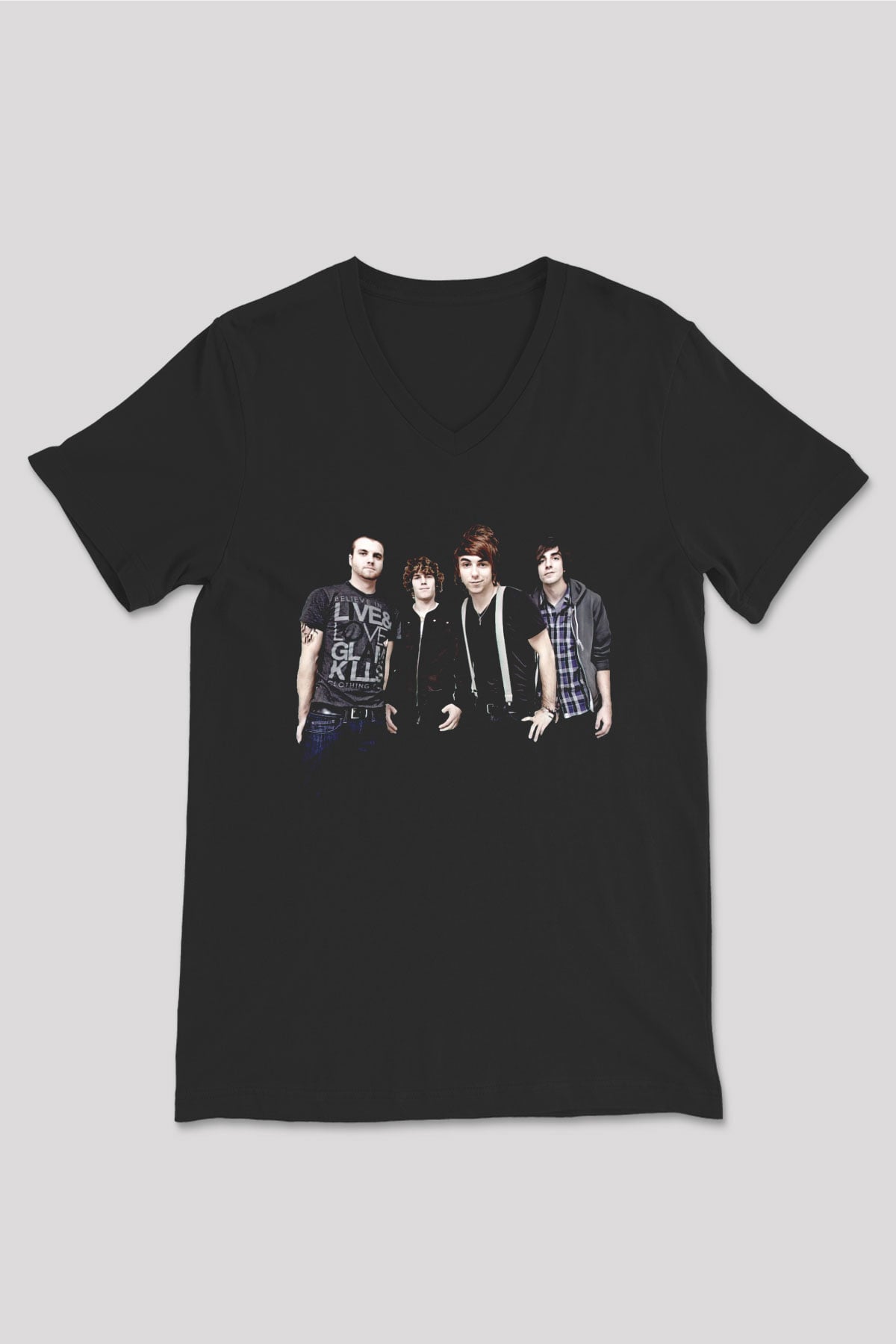 All Time Low Siyah Unisex V Yaka Tişört
