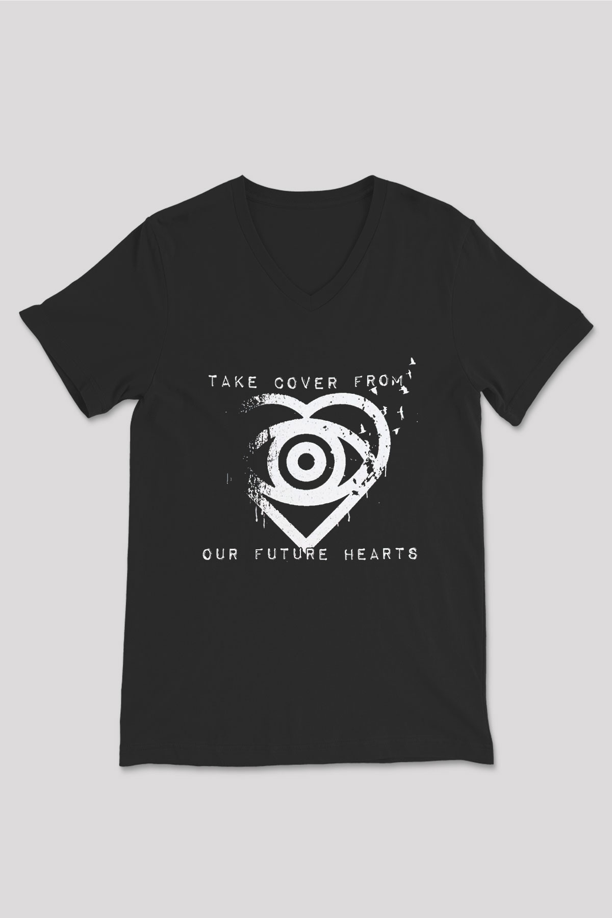 All Time Low Siyah Unisex V Yaka Tişört T-Shirt
