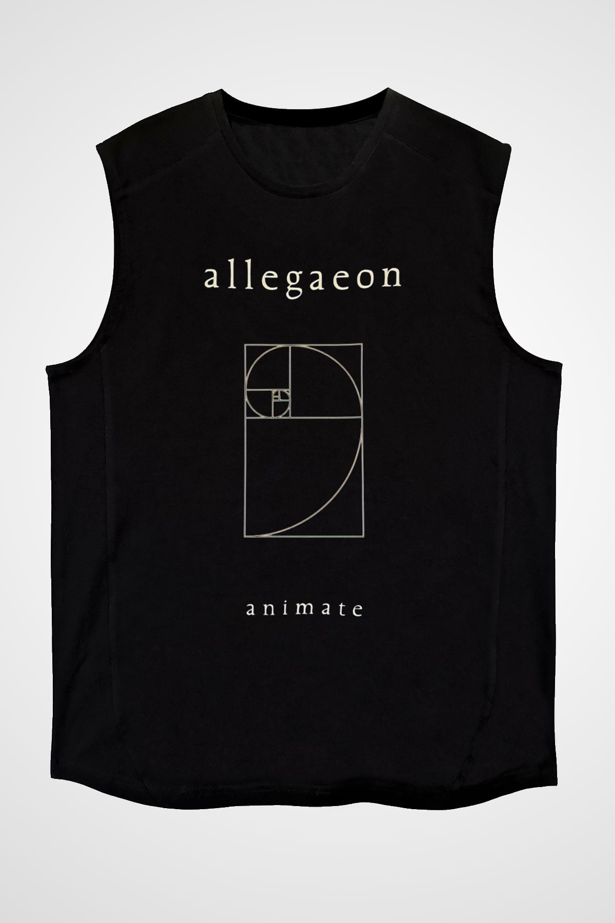 Allegaeon Baskılı Unisex Siyah Kolsuz Tişört - Tshirt