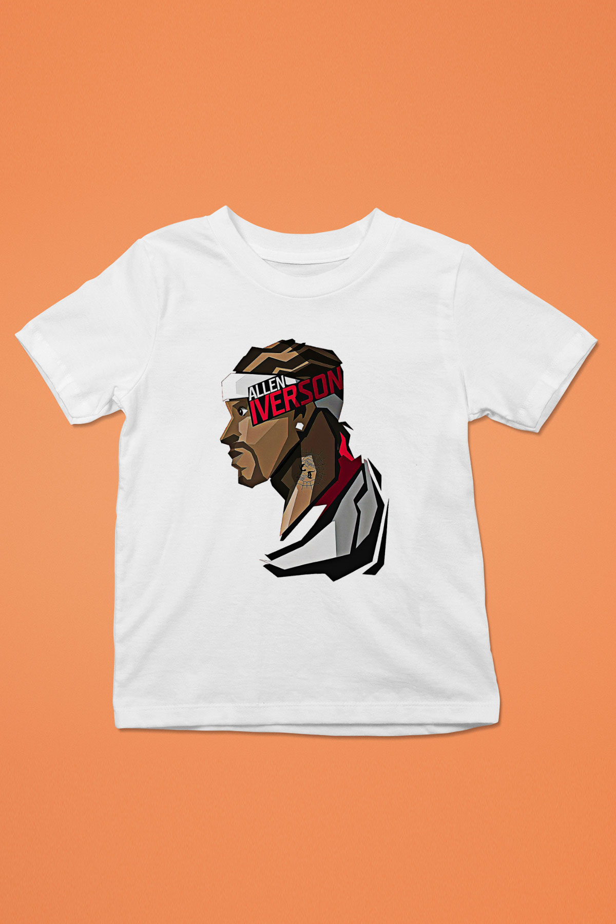 Allen Iverson Baskılı Beyaz Unisex Beyaz Çocuk Tişört - Tshirt