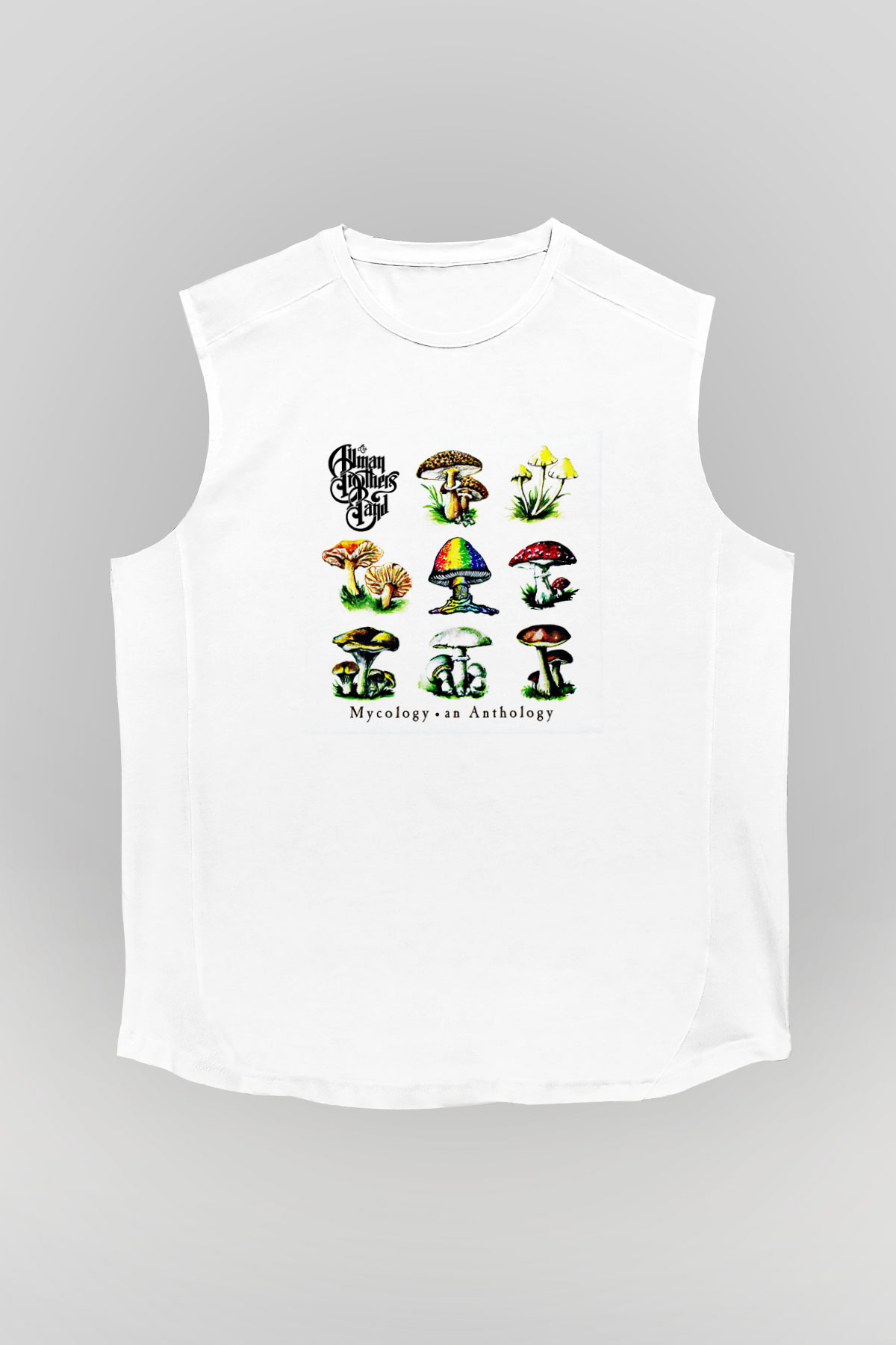 Allman Brothers Band Baskılı Unisex Beyaz Kolsuz Tişört