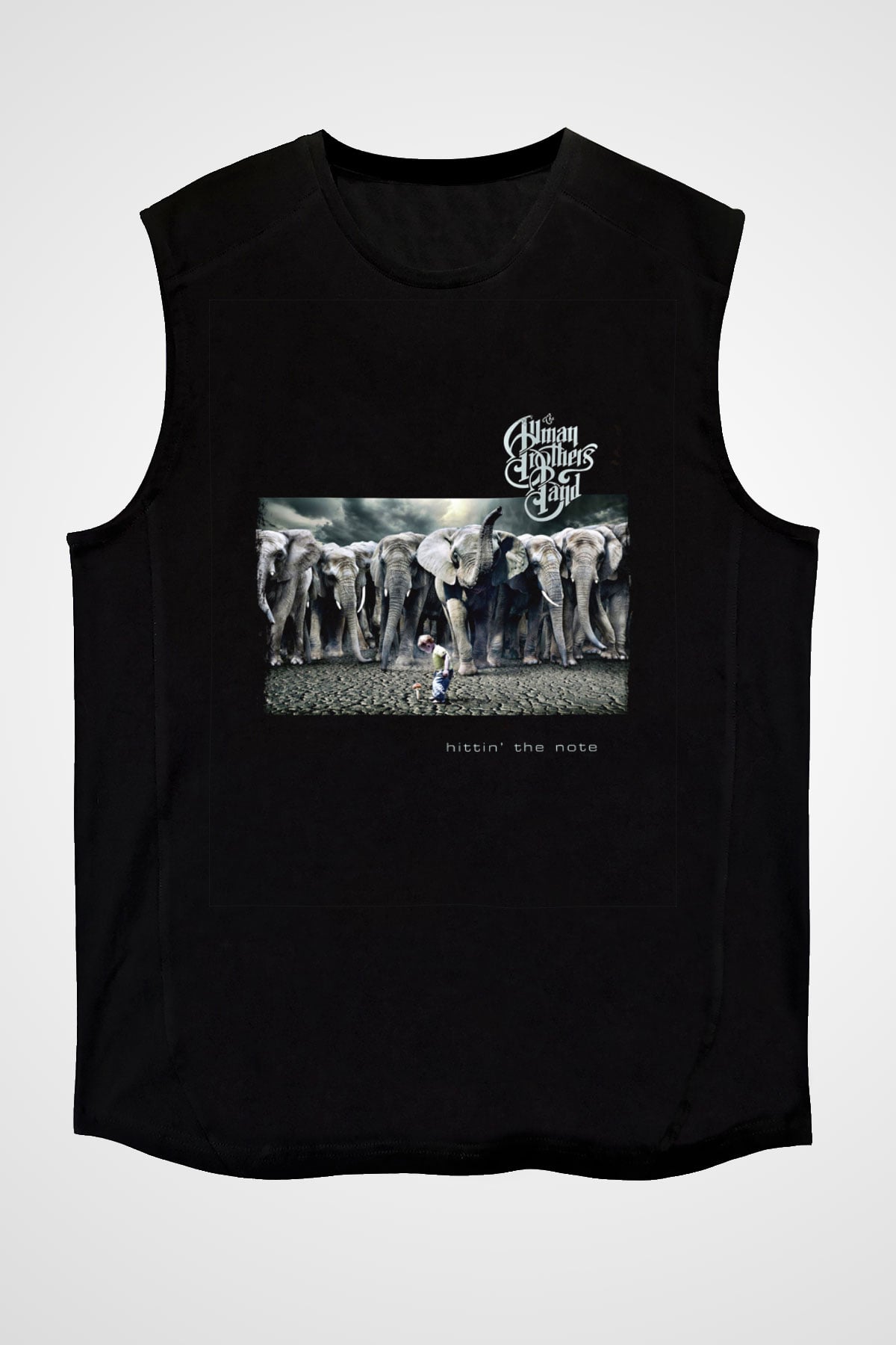 Allman Brothers Band Baskılı Unisex Siyah Kolsuz Tişört