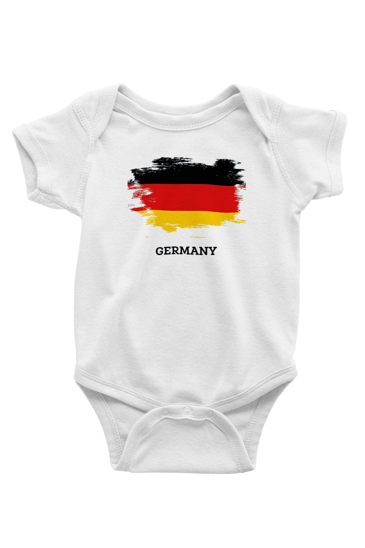 Almanya Baskılı Beyaz Unisex Bebek Body - Zıbın