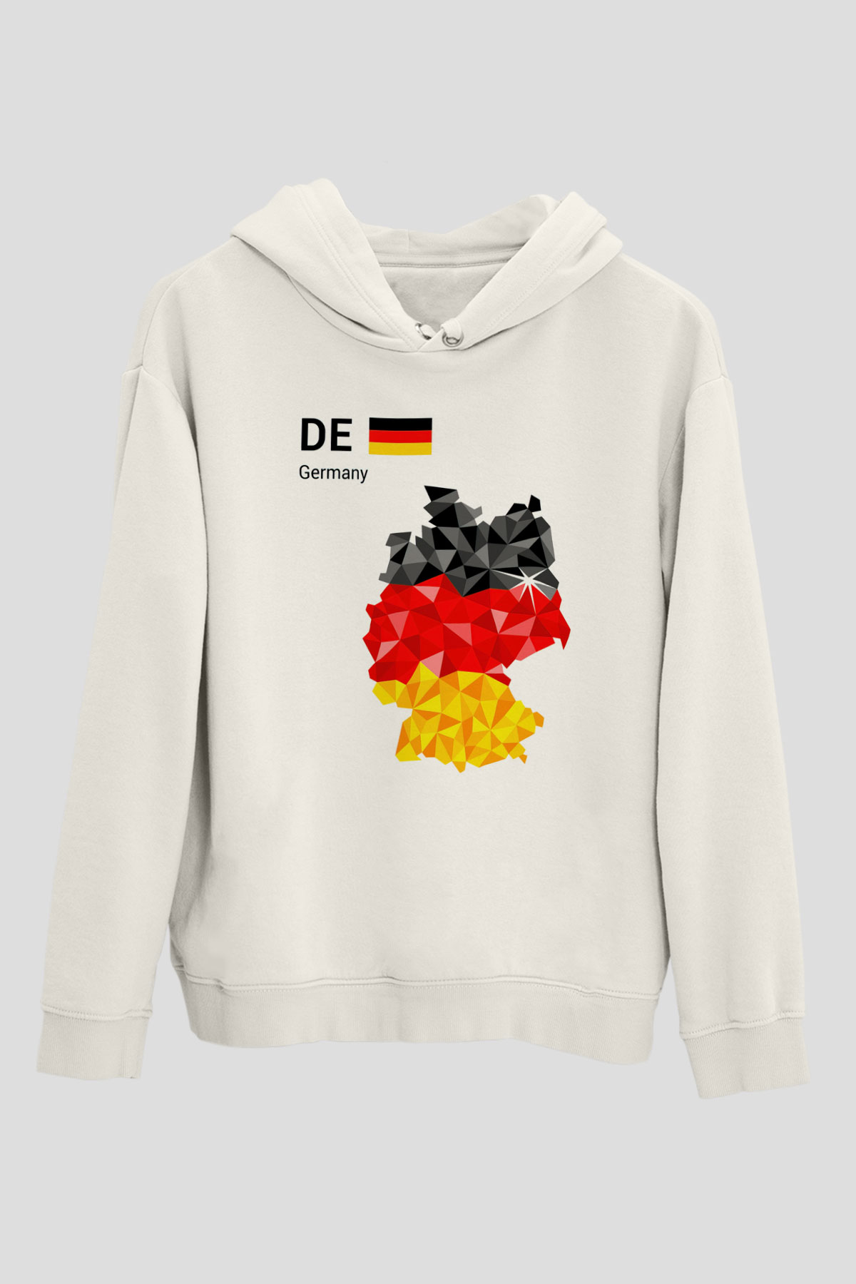 Almanya Beyaz Unisex Kapşonlu Sweatshirt