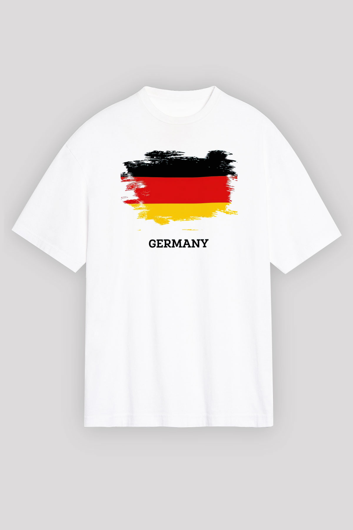 Almanya Beyaz Unisex Oversize Tişört T-Shirt
