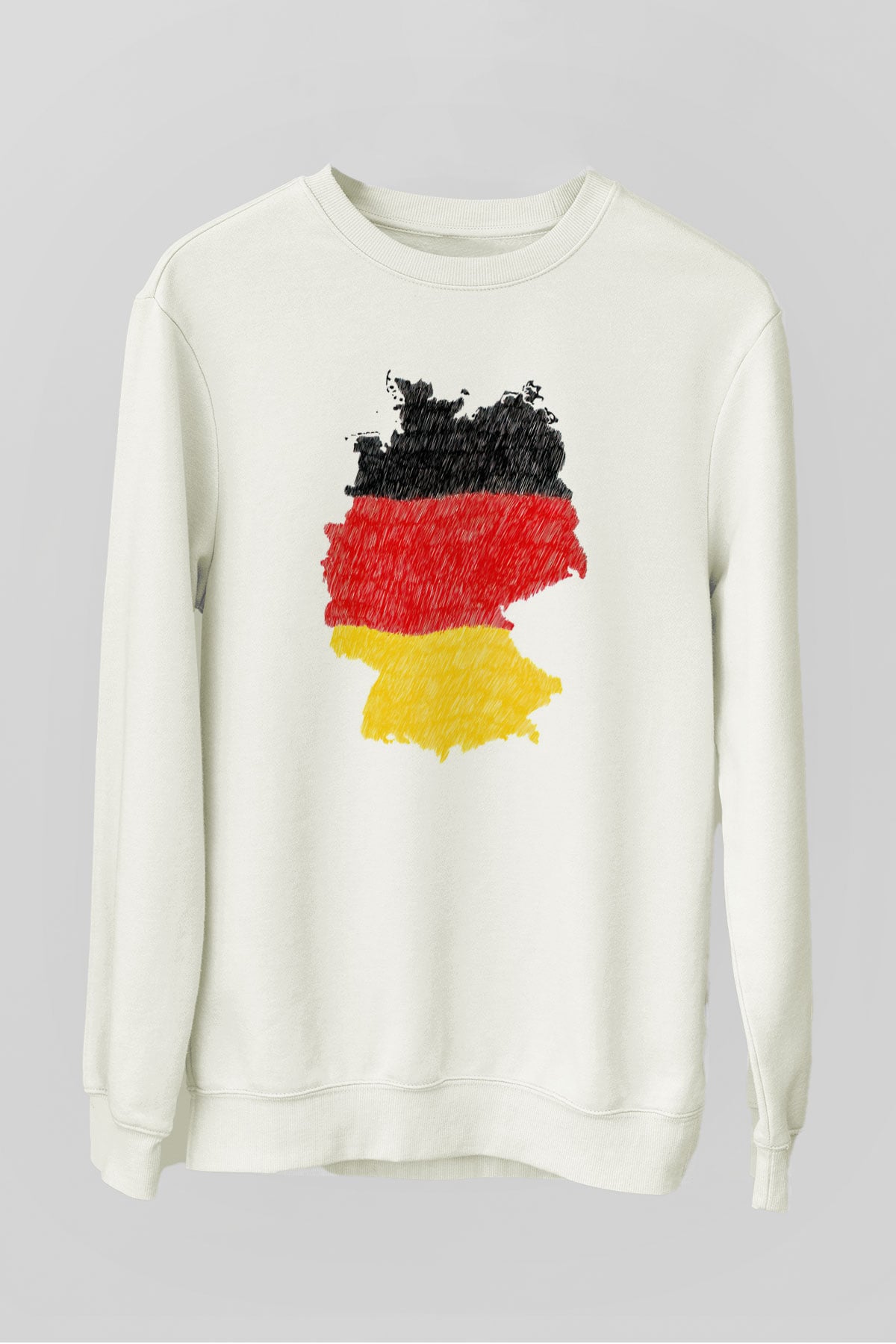 Almanya Beyaz Unisex Sweatshirt