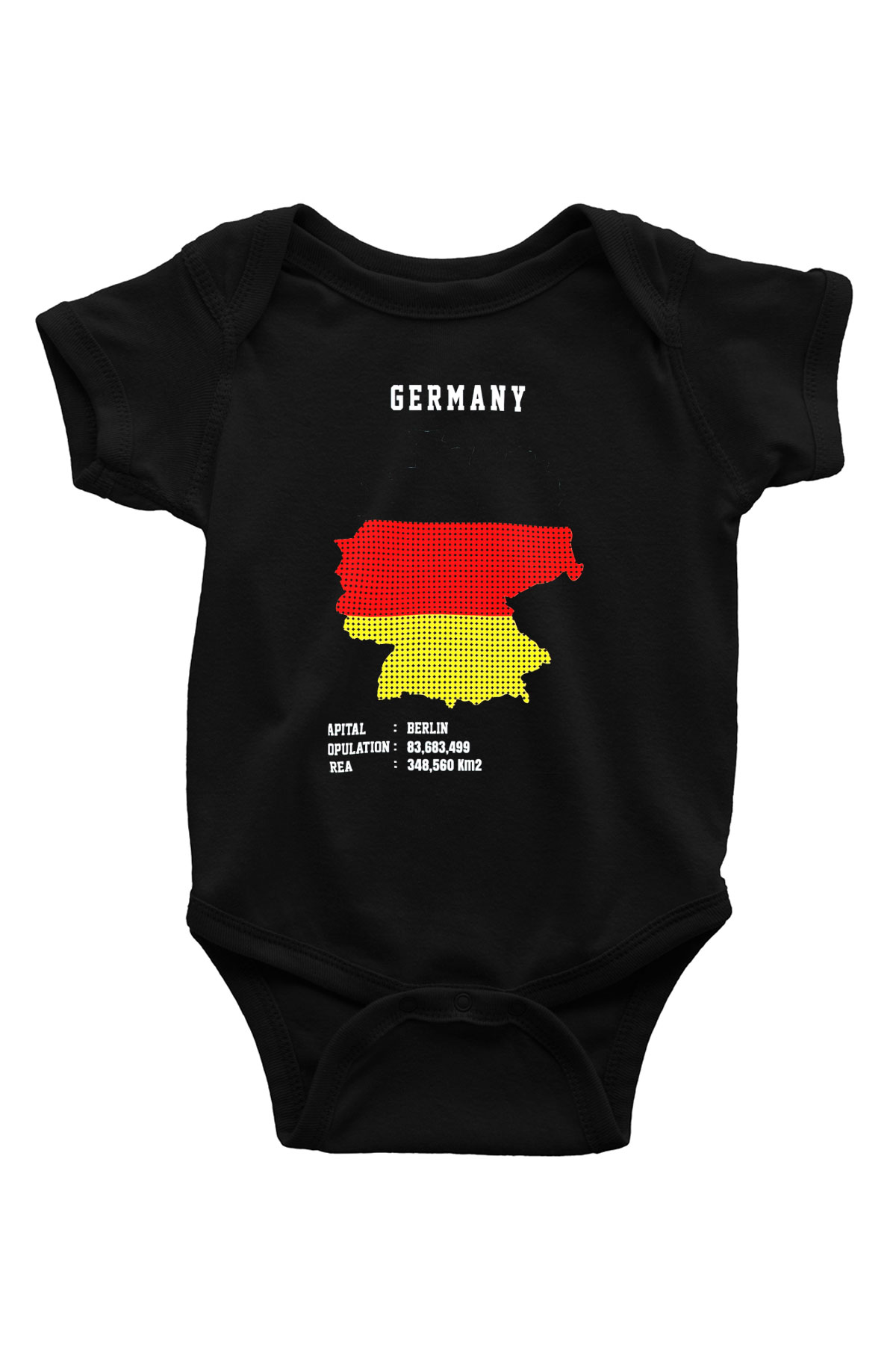 Almanya Siyah Bebek Body - Zıbın